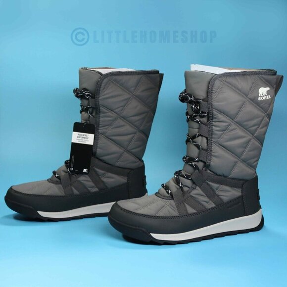 NWT Sorel Whitney II Tall Lace WP Boot in Quarry Gray, Size 7 - Picture 2 of 8